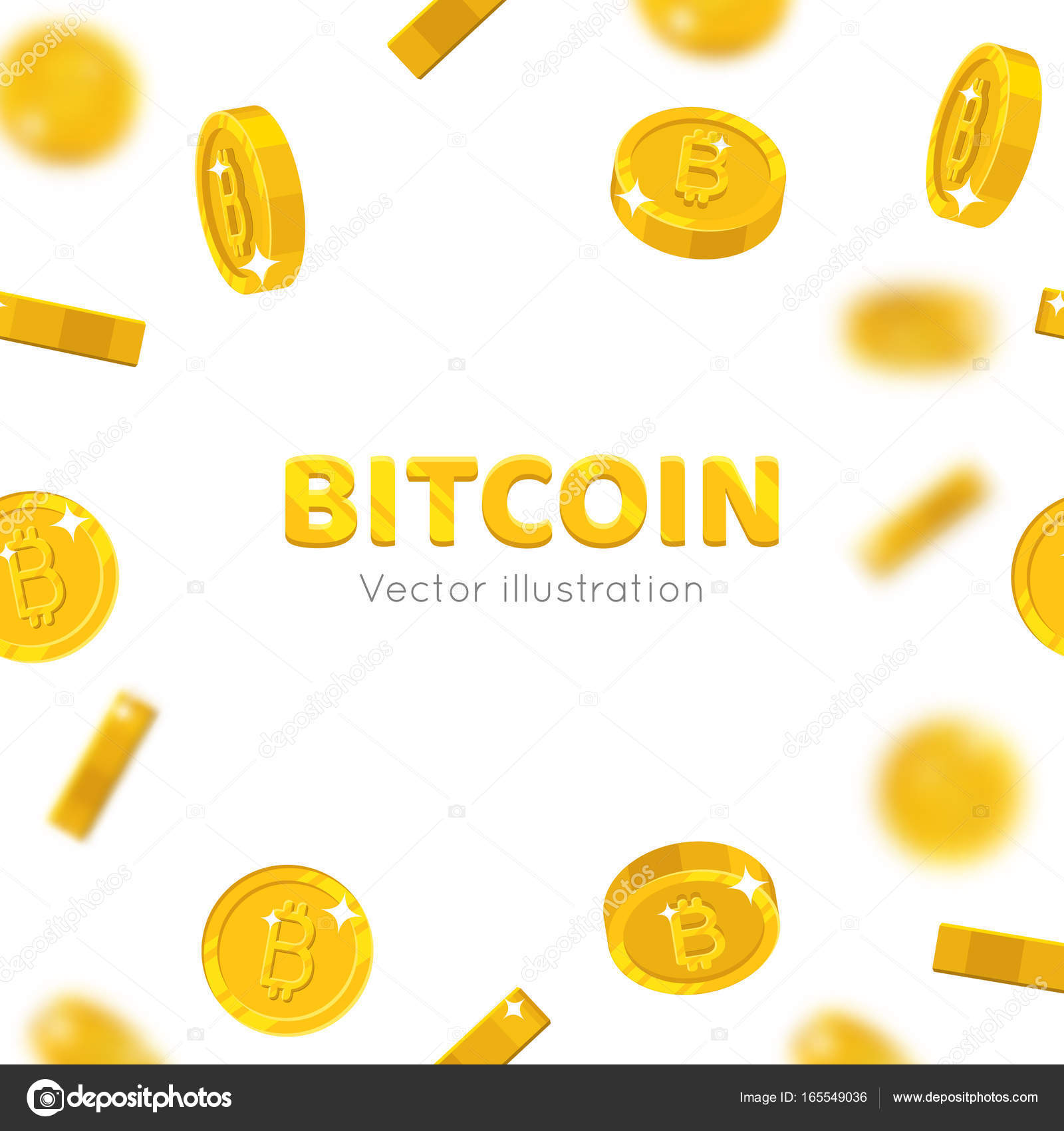 Bitcoin Go!   ld Coins Falling Stock Vector C Nastya Mal 165549036 - 
